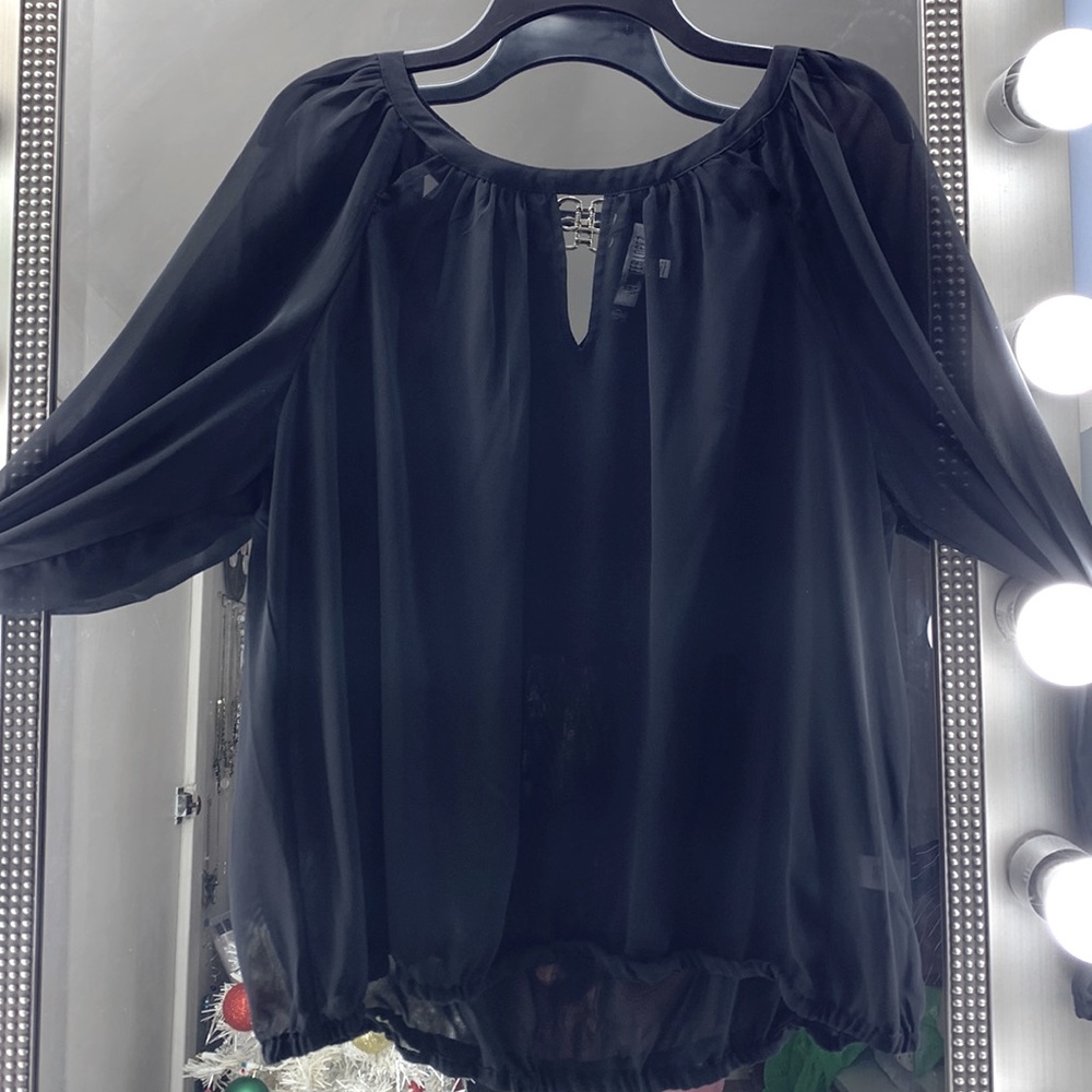 Black See Through Dress Shirt
